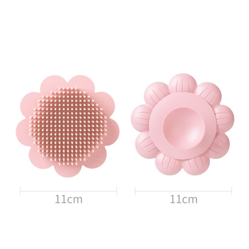 Cepillo de silicona para baño de bebé multiusos con forma de flor, cepillo de masaje para el cuero cabelludo, cepillo para lavar el cabello, cepillos para champú, suministros de ducha infantil