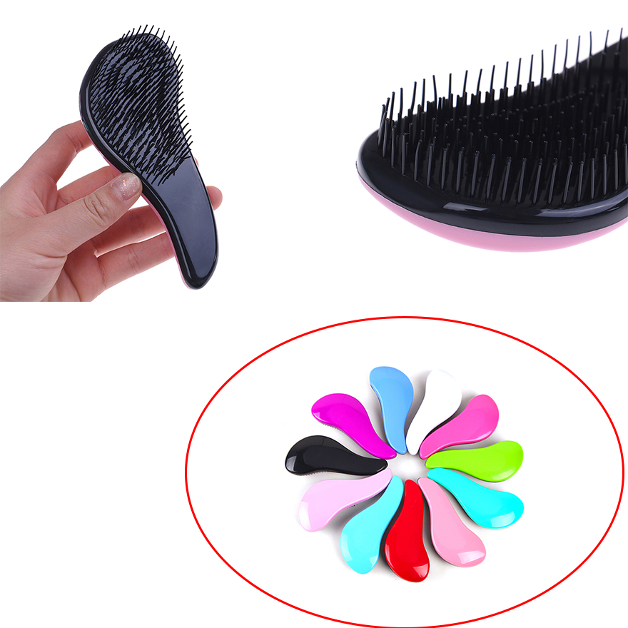 9 Color Kids Women Hair Scalp Massage Comb Bristle Wet Curly Detangle Hair Brush for Salon Hairdressing Styling Tools