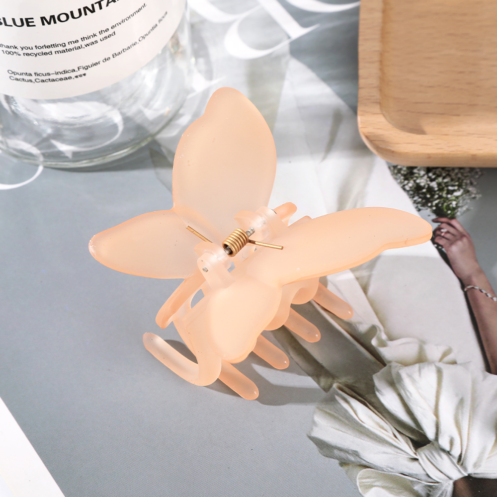 Nueva pinza para el pelo de mariposa de Hada, Clip de cangrejo de Color caramelo, Clip de tiburón de princesa dulce de verano para mujer y niña, horquilla, accesorios para el cabello: Lavanda