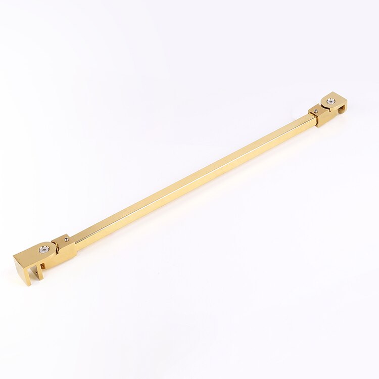 Universal adjustment shower room glass pull rod support frame stainless steel glass perforation-free fixed rod: Titanium gold 400mm