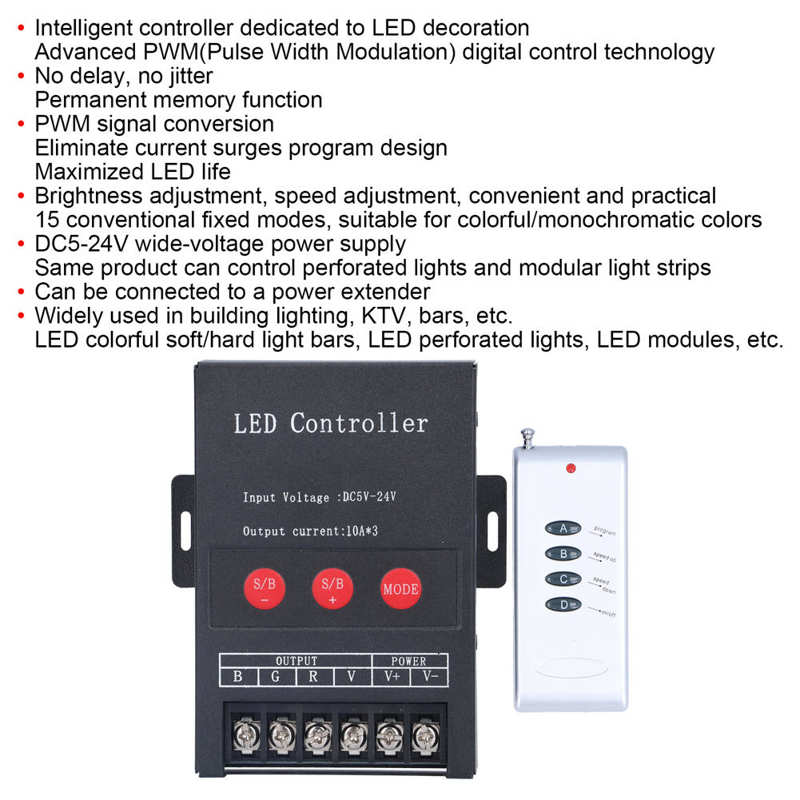 LED Control Box PWM RGB Controller für Dimmen für LED Streifen Lichter für Gebäude Beleuchtung für KTV für Bars