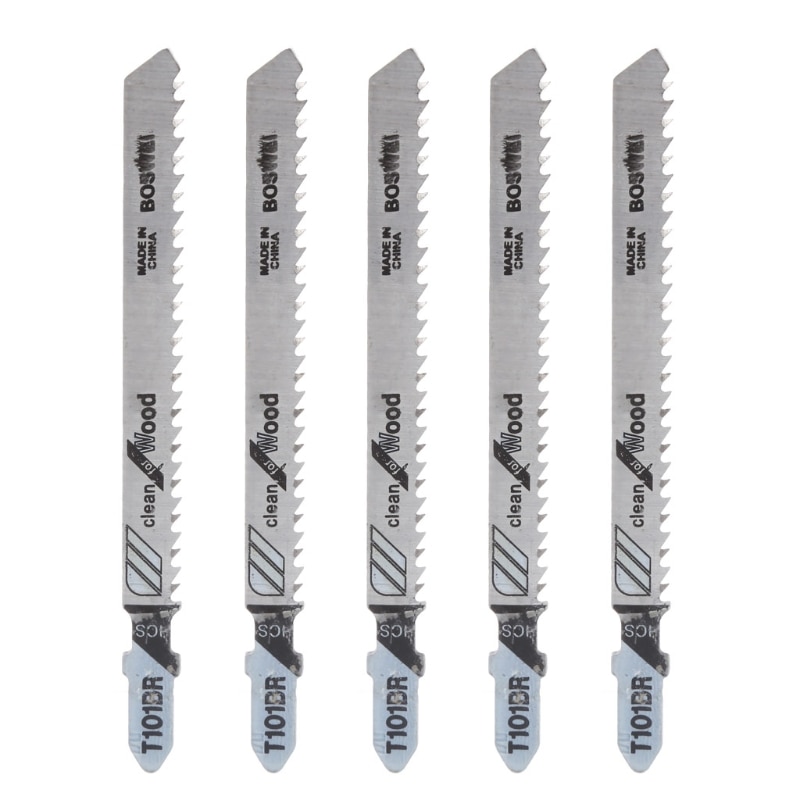 5 Pcs T101BR Hcs 100 Mm Decoupeerzaagbladen Schoon Voor Hout Gelamineerd Board Snijden