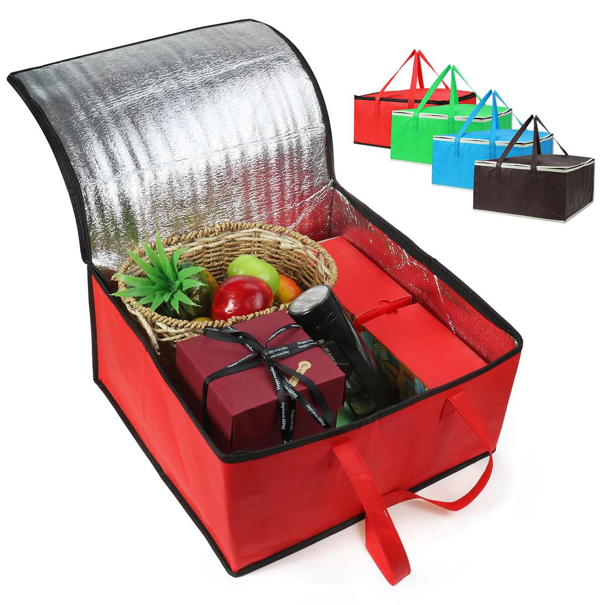 16 "isolierte Tasche Kühltasche Isolierung Klapp Picknick Tragbare Eis Packung Lebensmittel Thermische Tasche Lebensmittel Tasche Pizza Tasche