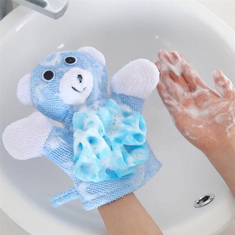 Tegneserie dyr baby badekar handsker blød ikke ondt hud sød baby bad til kropspisk tør børste produkter til børn