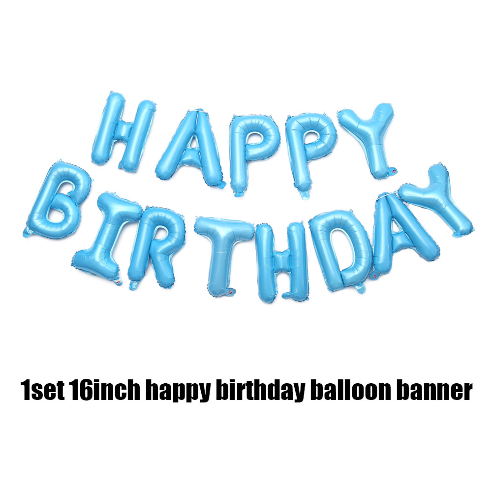 16 inch Letters Happy Birthday Foil Balloon Birthday Party Decorations Adult Kids Alphabet Air Balloons Baby Shower Supplies 63D