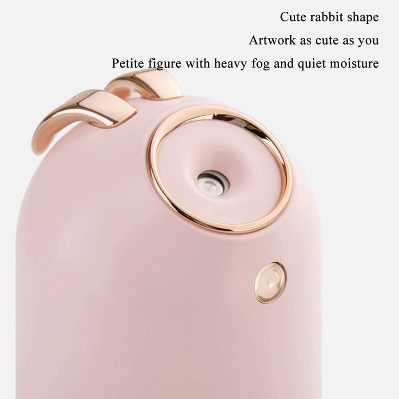 Rabbit Humidifier, Car USB Humidifier, Timed Water Replenishing Portable Humidifier, Colorful Mute Air Purifier