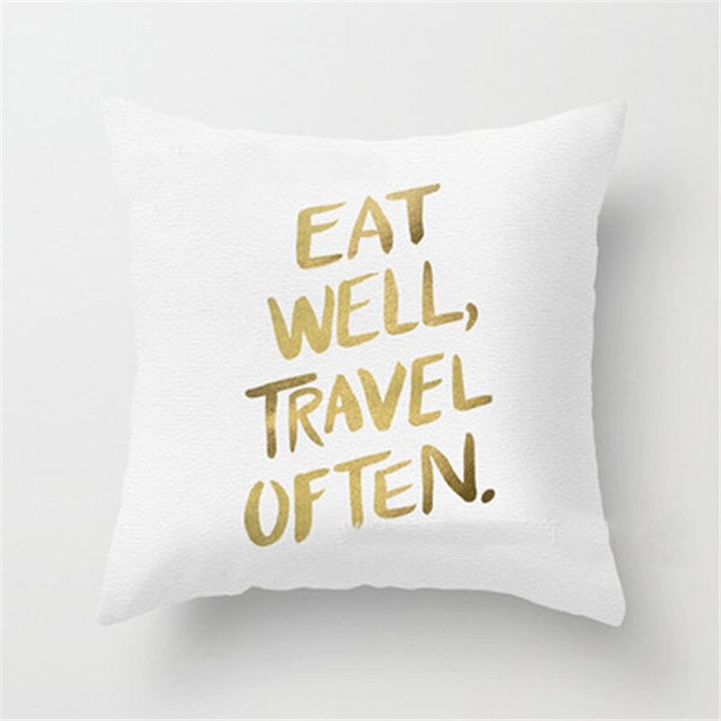 Or brillant imprimé Polyester jeter taie d'oreiller couverture canapé housse de coussin décor à la maison: 6