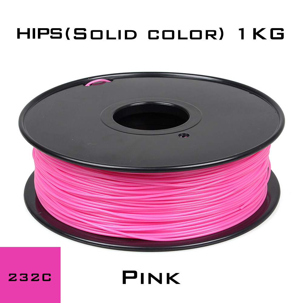 3dsway-filamento HIPS de plástico para impresora 3D, Material Reprap Makerbot de , 1,75mm, 1kg: HIPS 1.75 Pink