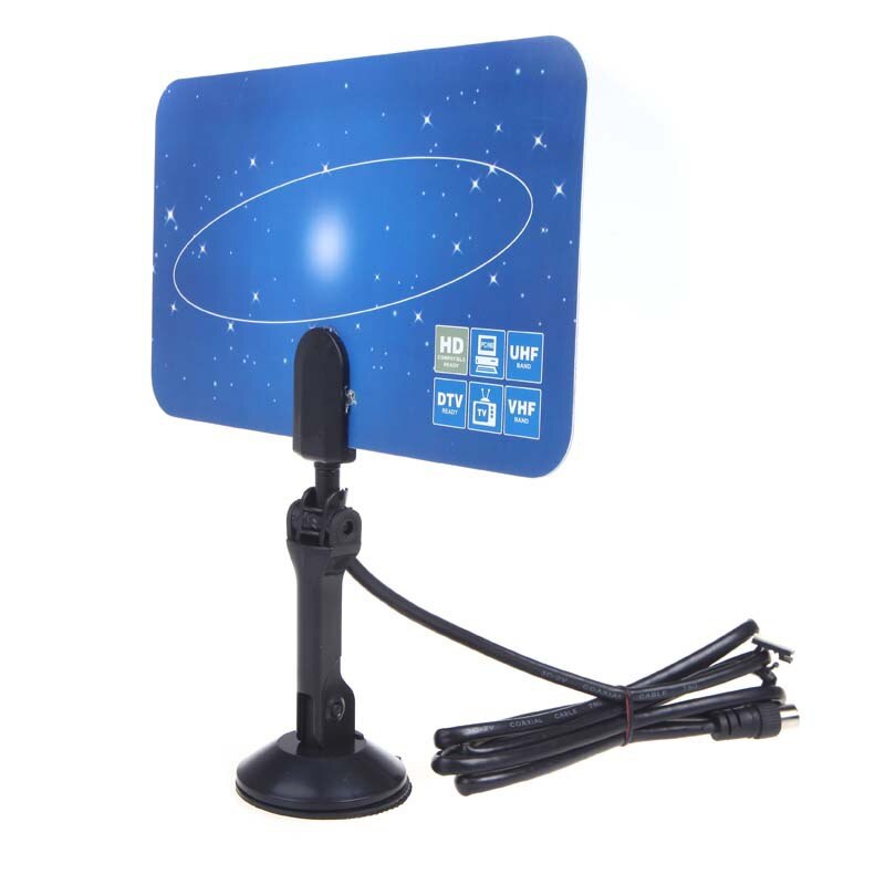 EU plug Digital Indoor TV Antenna HDTV DTV HD VHF UHF Flat High Gain TV Antanna