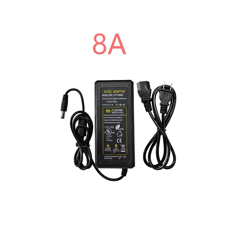 DC12V Adapter AC100-240V transformatory oświetleniowe wyjście DC12V 3A 5A 6A 8A 10A ue/US wtyczka zasilania dostaw do taśmy LED: 8A / UK 110-240V