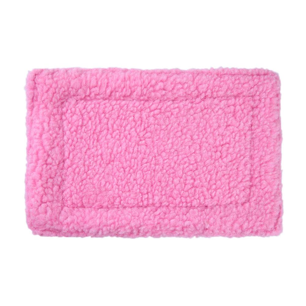 Suave lana de alfombra de hámster cojín de hámster para mascotas Mat erizo ardilla manta Guinea cerdo cama productos para cama de Mascota: Rosa