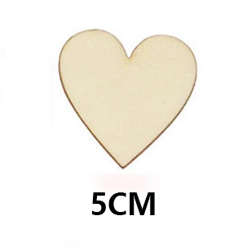 10-100 sztuk niedokończone drewniane serca puste plastry drewna 1cm-8cm DIY rzemiosło drewniane koło dyski na boże narodzenie malowanie ślub dekoracje: 50mm 25szt