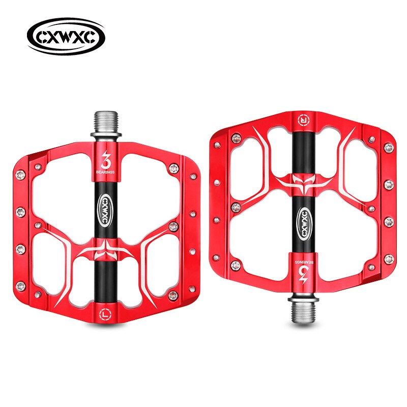 CXWXC Fahrrad Wasserdichte Fahrrad Pedale Clip Fahrrad Pedal MTB Spd Pedale Reiten Pedale Fahrrad Straße Brompton Fahrrad Zubehör: rot