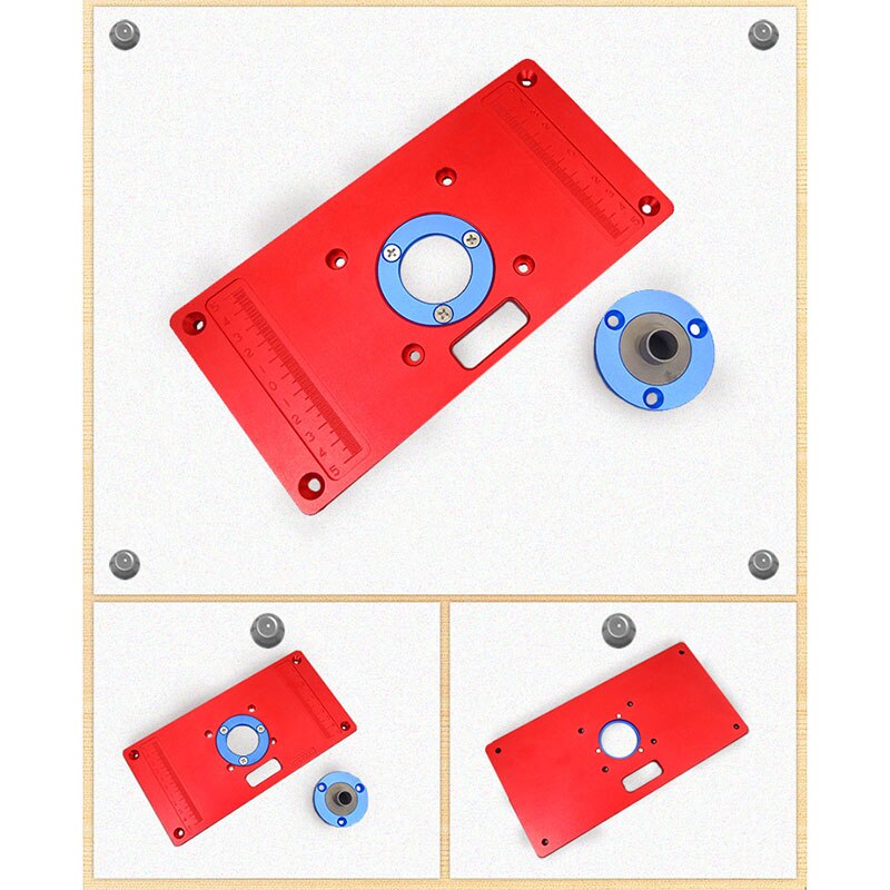 Universal Type Aluminum alloy Router Table Insert Plate Router Insert Rings For Woodworking Benches Router