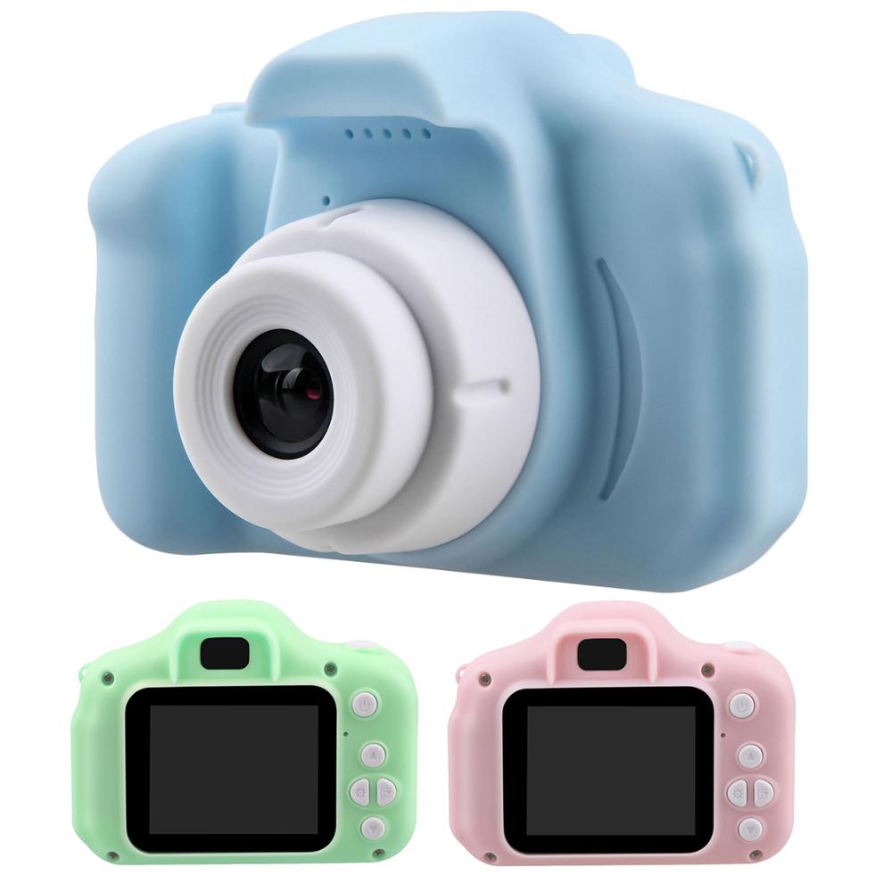 Mini søde børnevideokamera genopladeligt digitalkamera med 2 tommer skærm til børnefødselsdag udendørs leg