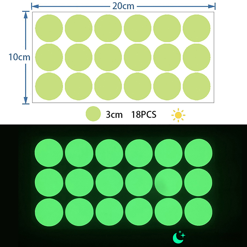 Pegatinas de pared de puntos luminosos fluorescentes para el hogar, pegatinas decorativas autoadhesivas para pared de habitación de niños, bricolaje, brillan en la oscuridad