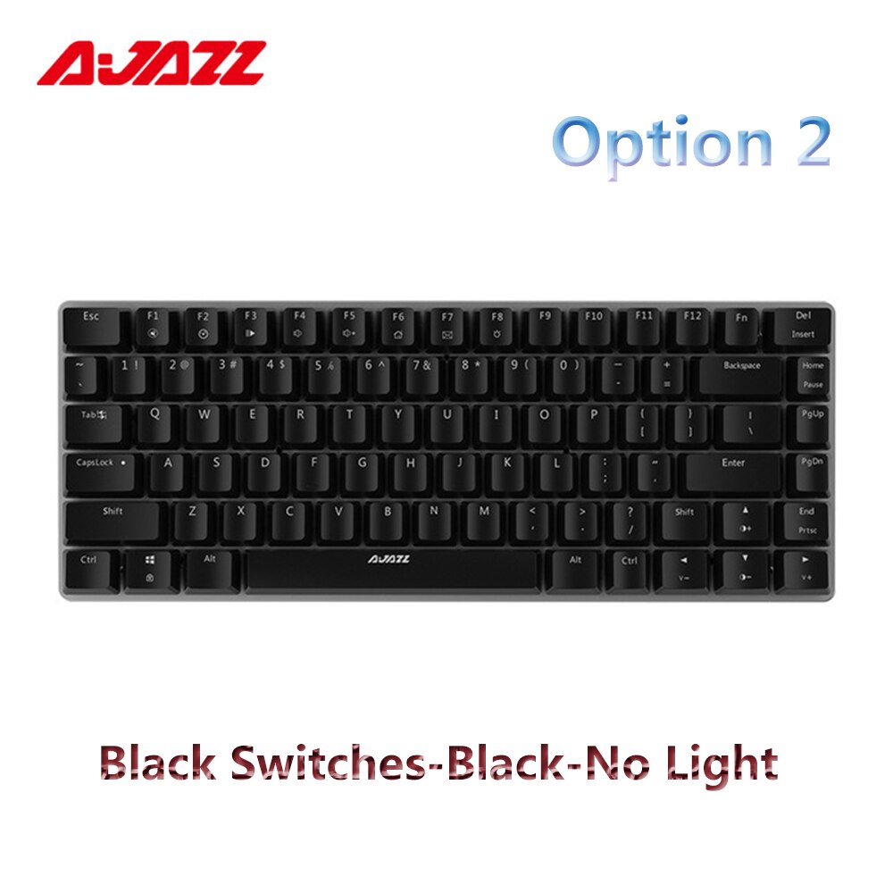 Original Ajazz AK33 Mechanical Gaming Keyboard Blue Switch 82 Keys Wired Keyboard for PC Games with Ergonomic Cool LED Backlit: Option 2