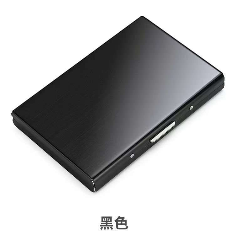 Rfid Credit Carte Roestvrijstalen Kaart Grote Capaciteit Case Metalen Kaart Doos Walle Anti Magnetische Anti-Diefstal Kaarthouder Ideaal Cadeau: COFFEE