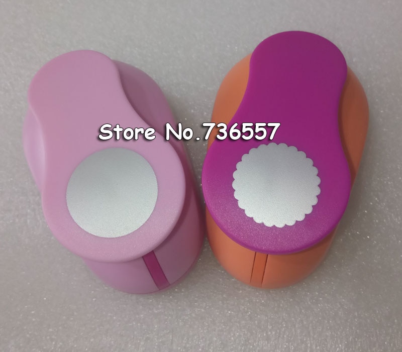 2pcs(2.5cm) round,wave circle shape craft punch set Punch Craft Scrapbooking school Paper Puncher eva hole punch