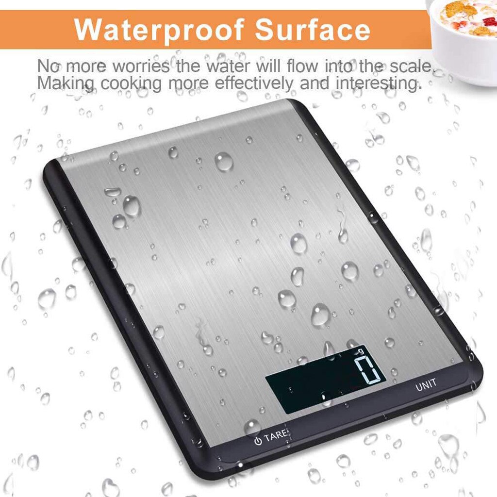 Kitchen Scale Electronic Food Weighing Scale Digital Measuring Gram Accurate 5KG 10KG/1g with LCD Display