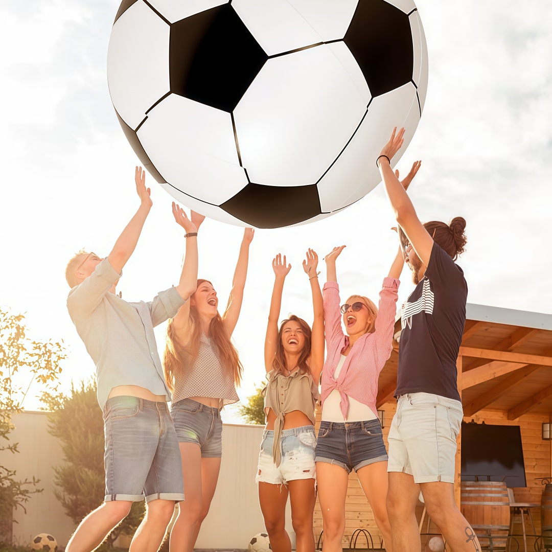 Giant PVC Lawn Ball Outdoor Games Inflatable Toys Grass Soccer Football School Fun Toys Ginat Ball Thickened PVC Beach Ball