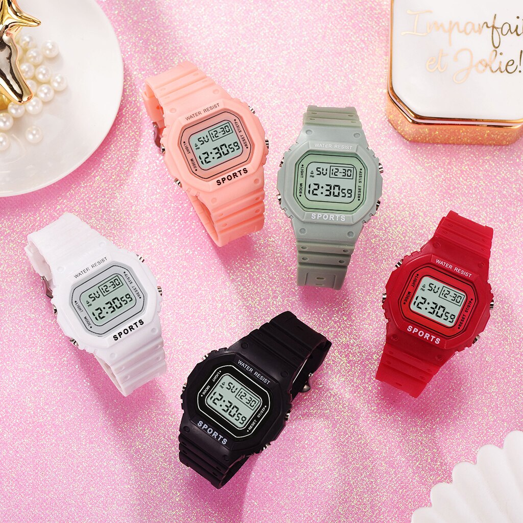 Dameshorloge sporthorloges led digitale horloges multifunctionele elektronische polshorloges dames goedkope prijs