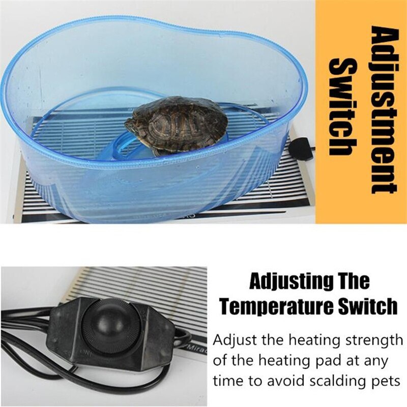 Pet Reptiles Heat Mat Terrarium Climbing Heating Warm Pads 5-45W Adjustable Temperature Controller Mats Reptiles Accessories