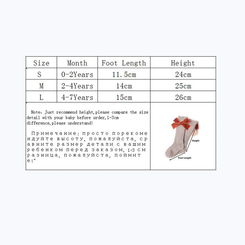Lawadka Knit Baby Knie Hoge Sokken Winter Warme Sokken Voor Kinderen Mode Boog Baby Meisjes Lange Sokken Baby Goedkope Stuff accessoires