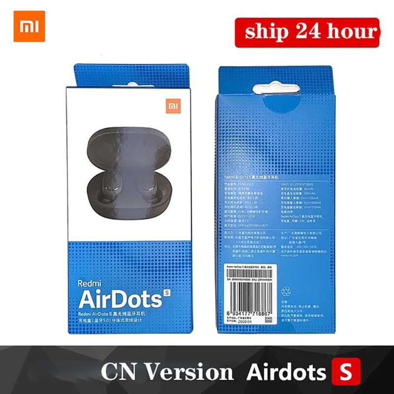 Original Xiaomi Redmi Airdots 2 TWS Noise reduction Bluetooth Earphone Stereo bass 5.0 With Mic Handsfree Earbuds AI Control