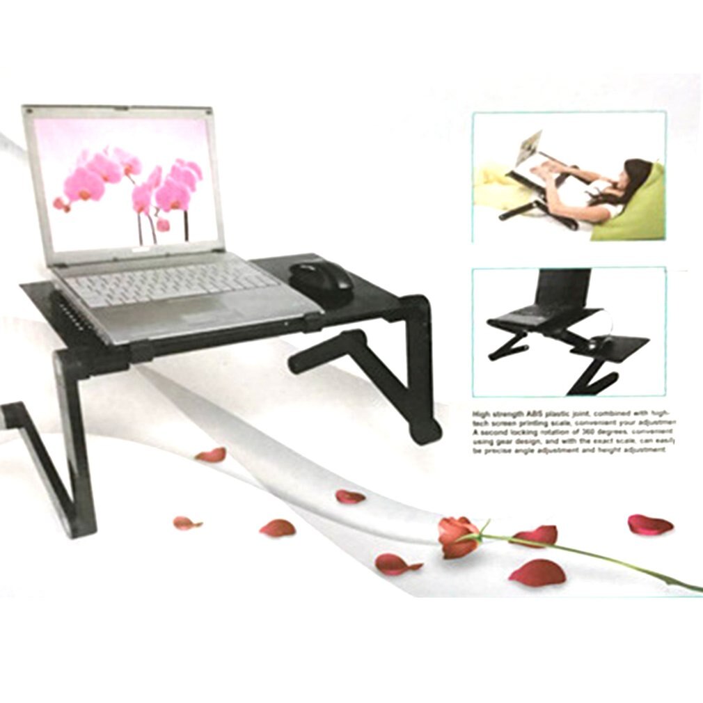 Aluminium Alloy Laptop Desk Folding Portable Laptop Table Notebook Desk Table Stand Bed Sofa Desk Tray Book Holder