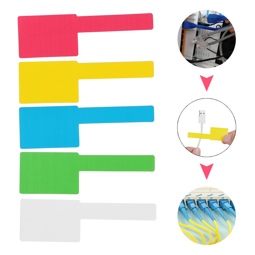 Étiquettes autocollantes colorées pour câbles, 150 pièces, étiquettes d&#39;identification de fil auto-adhésif, marqueur d&#39;organisation en Fiber étanche