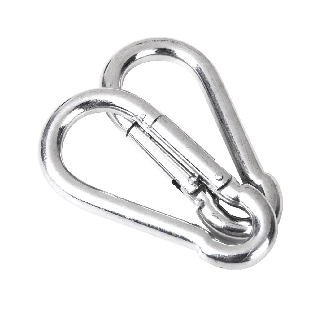 2Pcs Carabiner Spring Snap Clip Haak Sterke &amp; Duurzaam Kamperen/Wandelen/Schommel Touw Van Boom/beam Speeltuin Trapeze