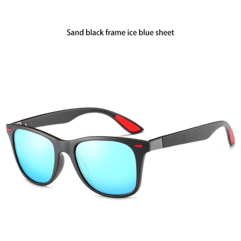 Gafas De Sol polarizadas para hombre y mujer, lentes De Sol polarizadas con montura cuadrada para conducción, UV400, 2022: Sand black ice