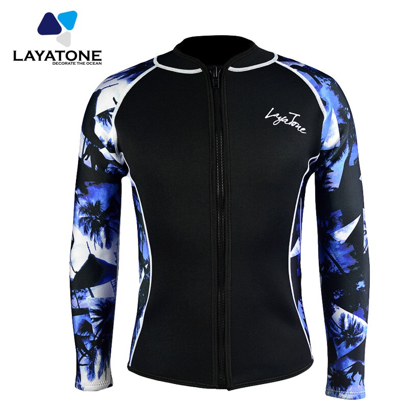 Wetsuit Top Men Neoprene Diving Jacket Women Surf Snorkeling Scuba Diving Suit Lycra-Sleeves Keep Warm Wet Suit Top: A1 / M