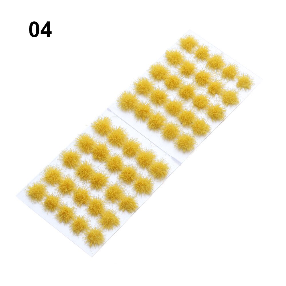 50pz 5mm erba artificiale ciuffo modello di simulazione boccole in miniatura grappolo di piante tavolo da sabbia multi-terreno scena materiale fai da te: genere 4-50pezzi