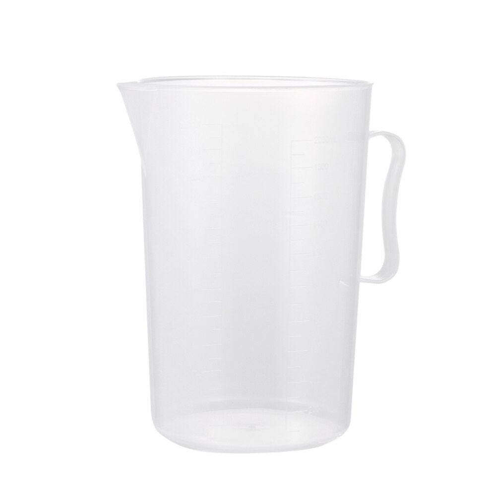 2pcs Measuring Pitcher with Handle Clear Graduated Cups Large Capacity Measuring Beaker for Kitchen (1000ml+2000ml)