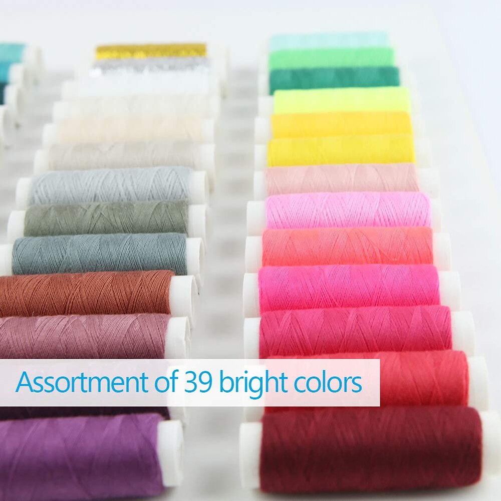 39 Color Polyester Sewing Thread Spool Set 200 Yards/per unit Premium Embroidery Thread for Home Sewing Machine Hand Stitching