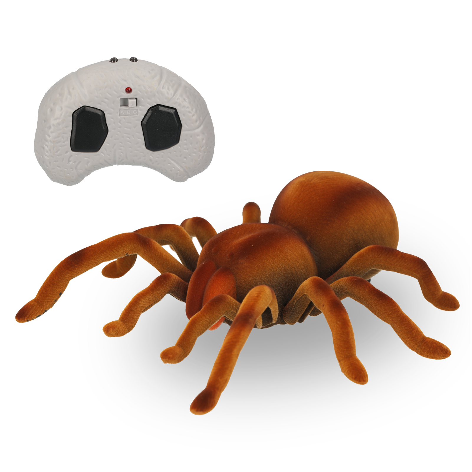 Electronic pet Remote Control Simulation tarantula Eyes Shine smart black Spider Halloween RC Tricky Prank Scary Toy