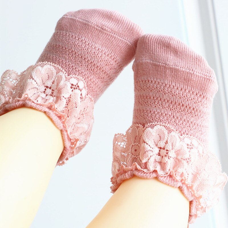 Sommer Kinder Socken Baby Mädchen Rüsche Socke Nette Baby Rüschen Kleinkind Baby Floral Spitze Kleinkind Mesh Socken für mädchen: Himmel Blau / 1-2Years