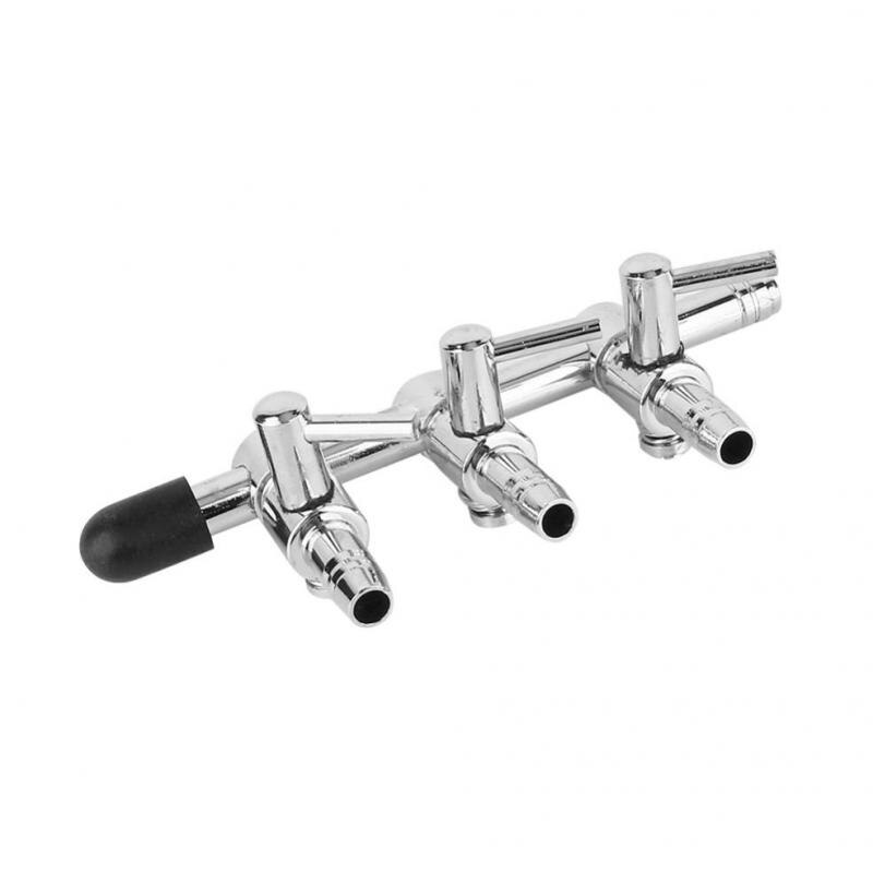 Rvs aquarium luchtverdeler regelklep instelbare aquarium luchtstroomverdeler voor zuurstofluchtpomp aquarium accessoires