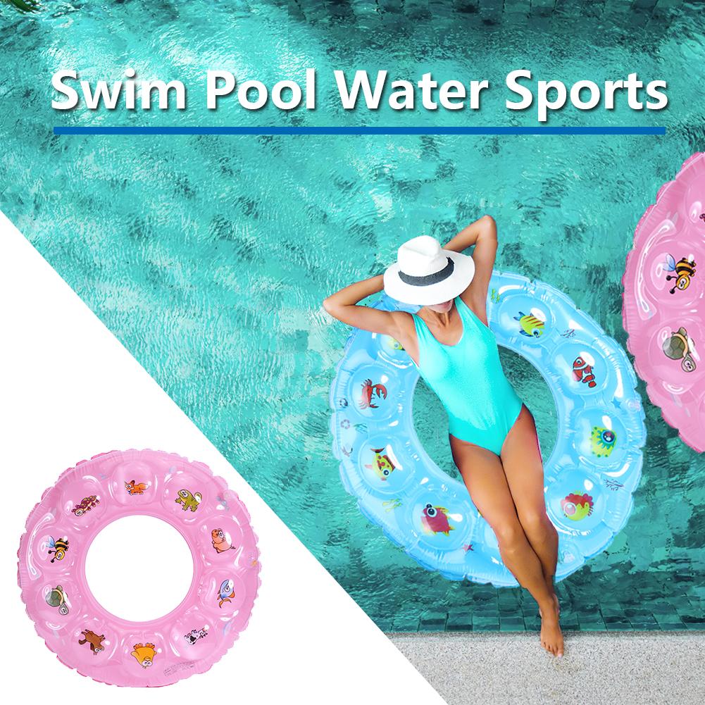 55/65/75cm Diameter Cartoon Pattern Air Inflatable Float Raft Circles PVC Swimming Rings Water Sports Products
