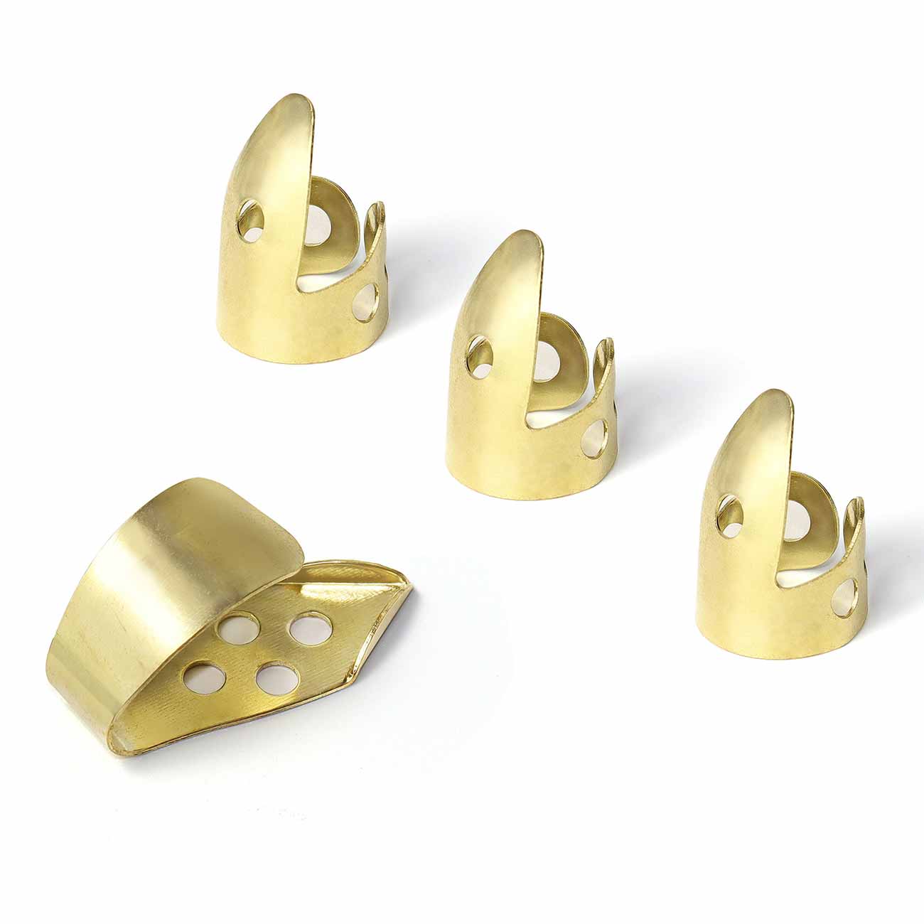 3 Index Fingers + 1 Thumb Banjo Metal Picks Adjustable Guitar Finger Picks