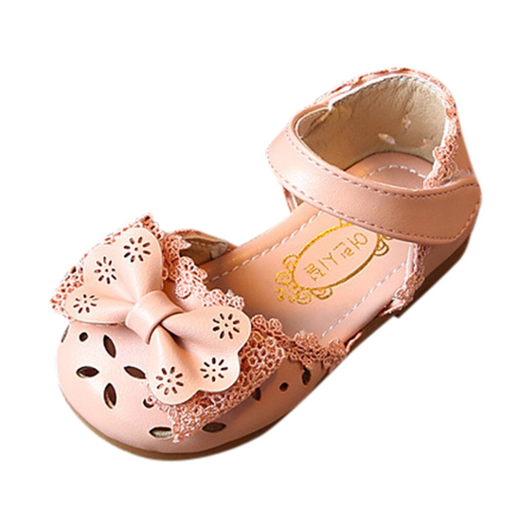 Sandals Children Shoes Princess Baby Girl Shoes Toddler Infant Kids Baby Girls Bowknot Flower Princess Shoes Sandals: 3-3.5Y