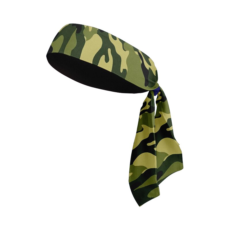 Camouflage Sports Head Band for Men Outdoor Cycling Running Tennis Absorbent Sweat Headband Fitness Compression Hair Headband: Style1