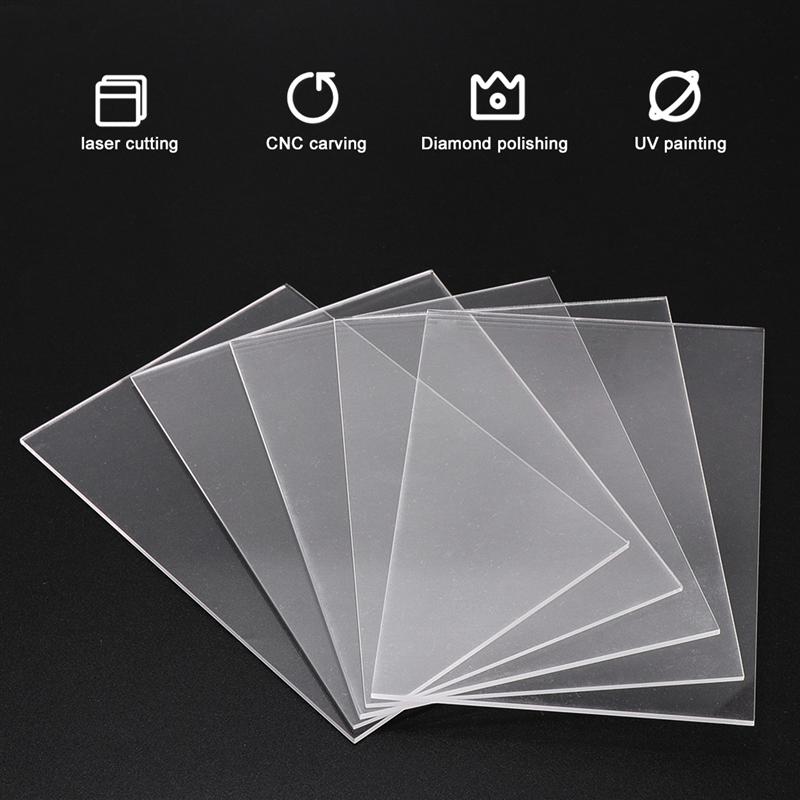 20pcs Plexiglass Sheets Thick Glass Replacement Acrylic Sheet Plastic Panels for Craft Project Picture Frame