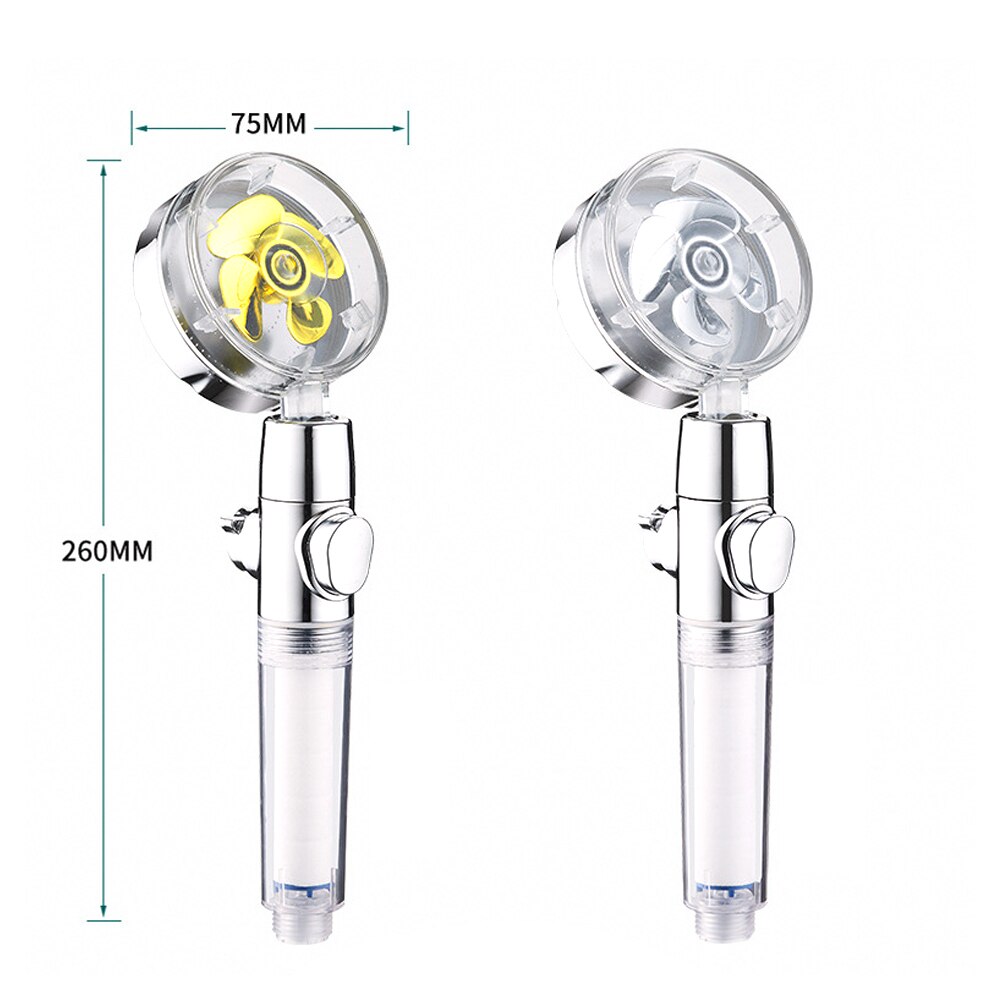 shower head high pressure Shower head 360 Degrees Rotating With Small Fan Showerhead spray shower for bathroom Showerhead