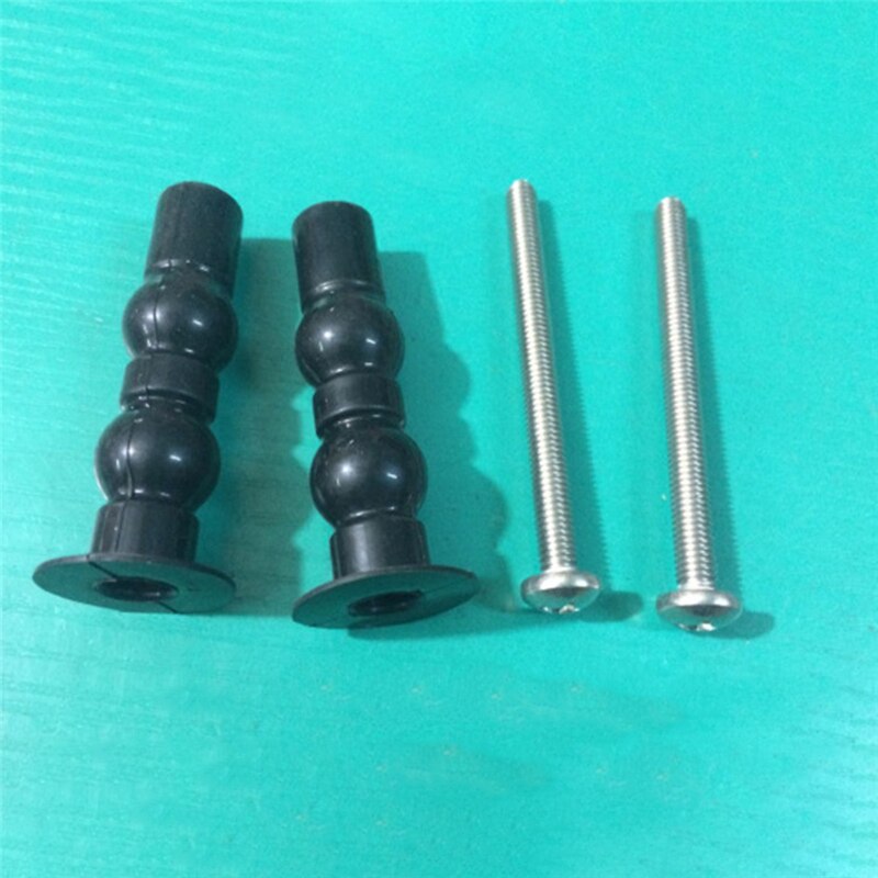 2 st rostfritt stål top fix toalettstolsskruvar mutter lock lock pan fixering wc blindhål monteringssatser för toalettsits gångjärn: A