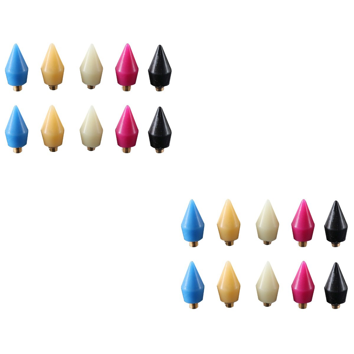 20 stuks nagelpuntjes met stipjes en strass-steentjes (gemengde kleuren)