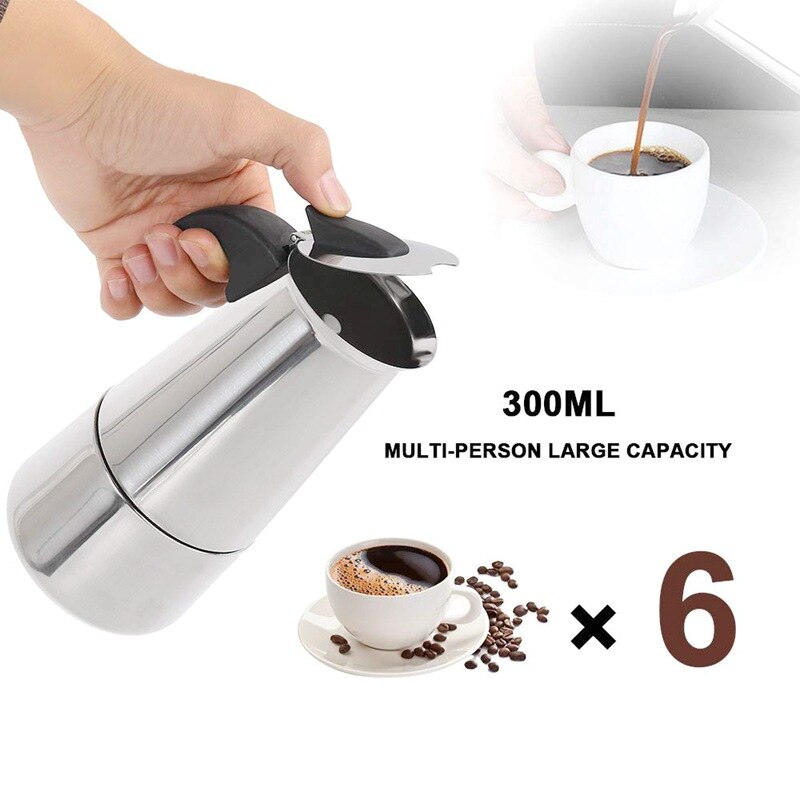 Espresso Coffee Maker Pot Stovetop Tool Filter Per... – Grandado