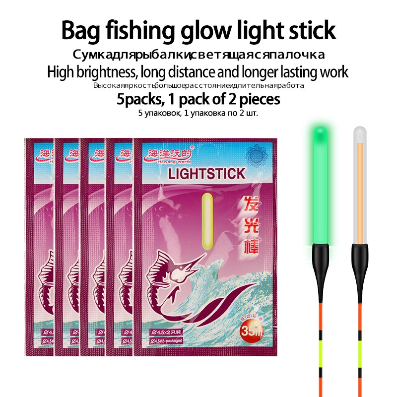 10Pcs Tl Lightstick + 5 Zachte Buis + 5 Connectors Verschillende Grootte Voor Kiezen Night Fishing Luminous Lightstick Vissen gereedschap